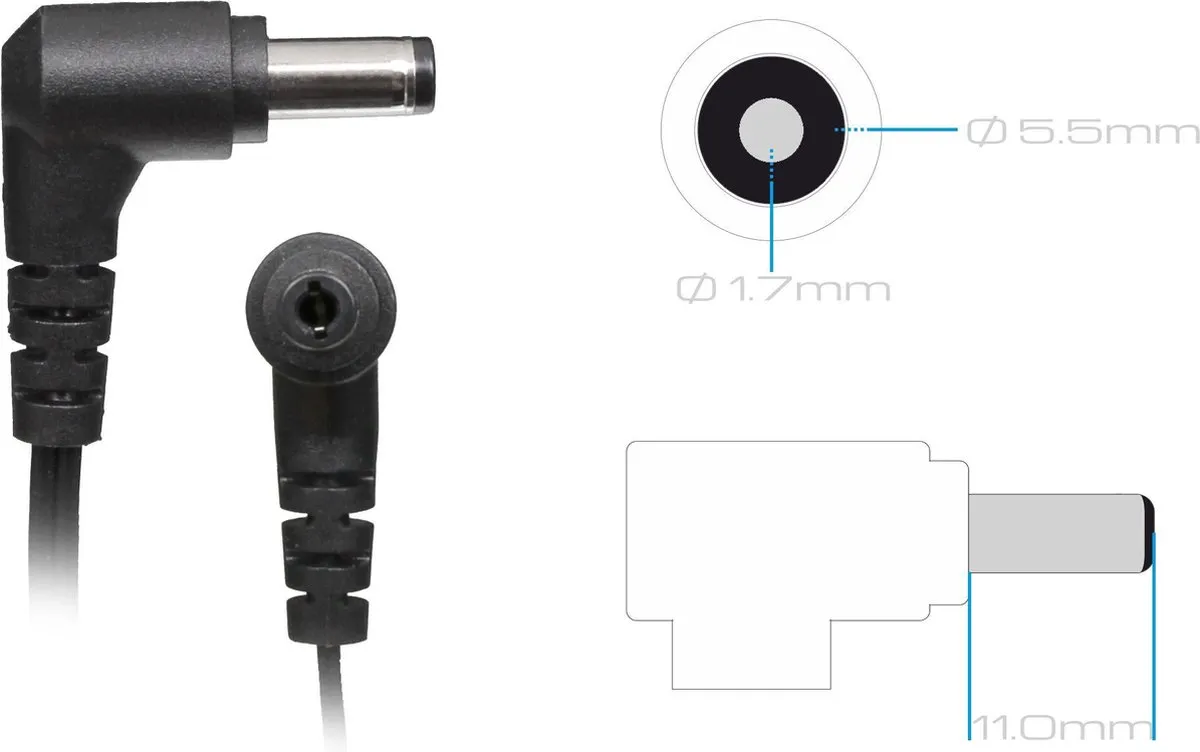 Acer 25.THCM2.002 Oplader 30W - Zwart