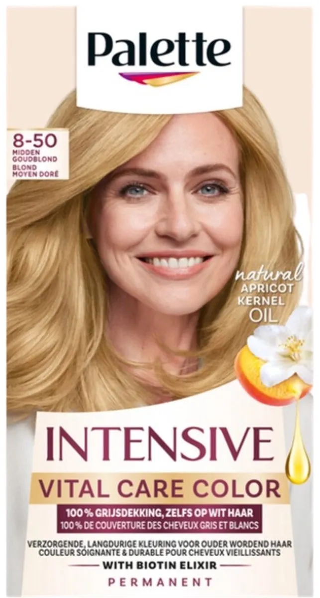 Schwarzkopf Poly Palette Haarverf 8-50 Midden Goudblond - 7 Stuks