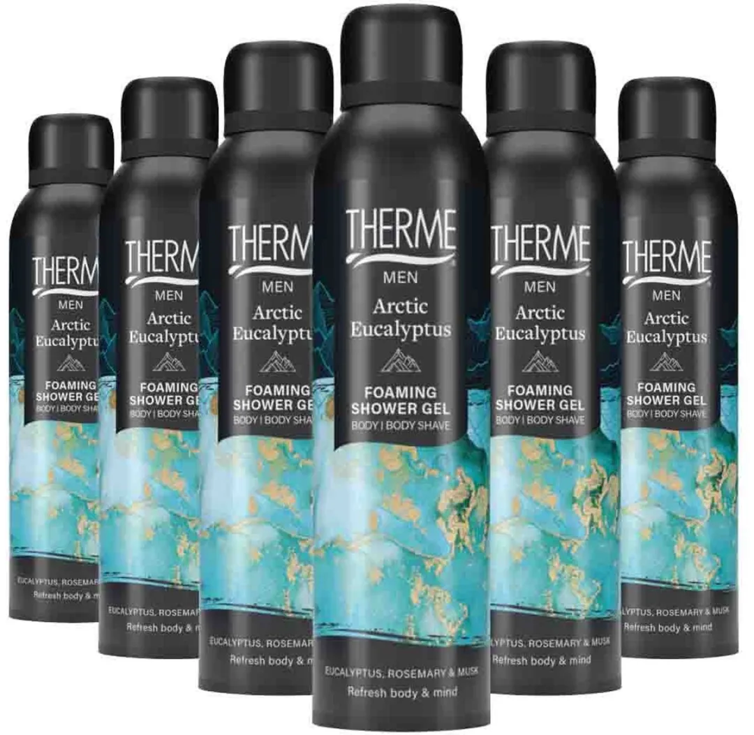 Therme Men Arctic Eucalyptus Douchegel - 6x200ml
