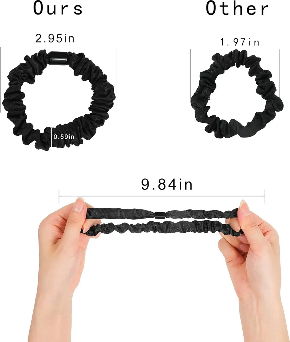 ECTEATOY Zijden Antislip Haarelastiekjes - 12 Stuks Multi