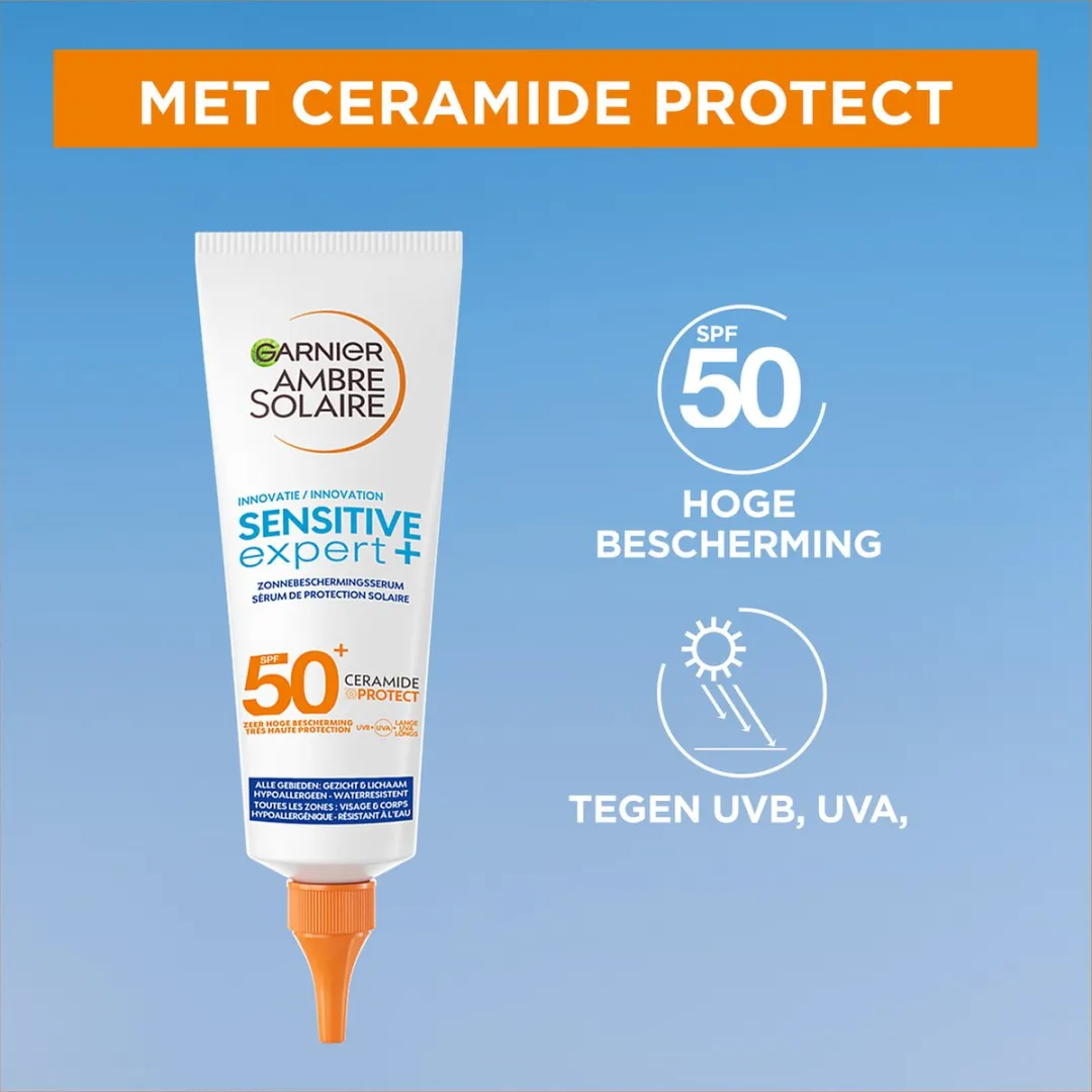 Garnier Ambre Solaire Sensitive Expert Zonneserum SPF 50+ 125ml