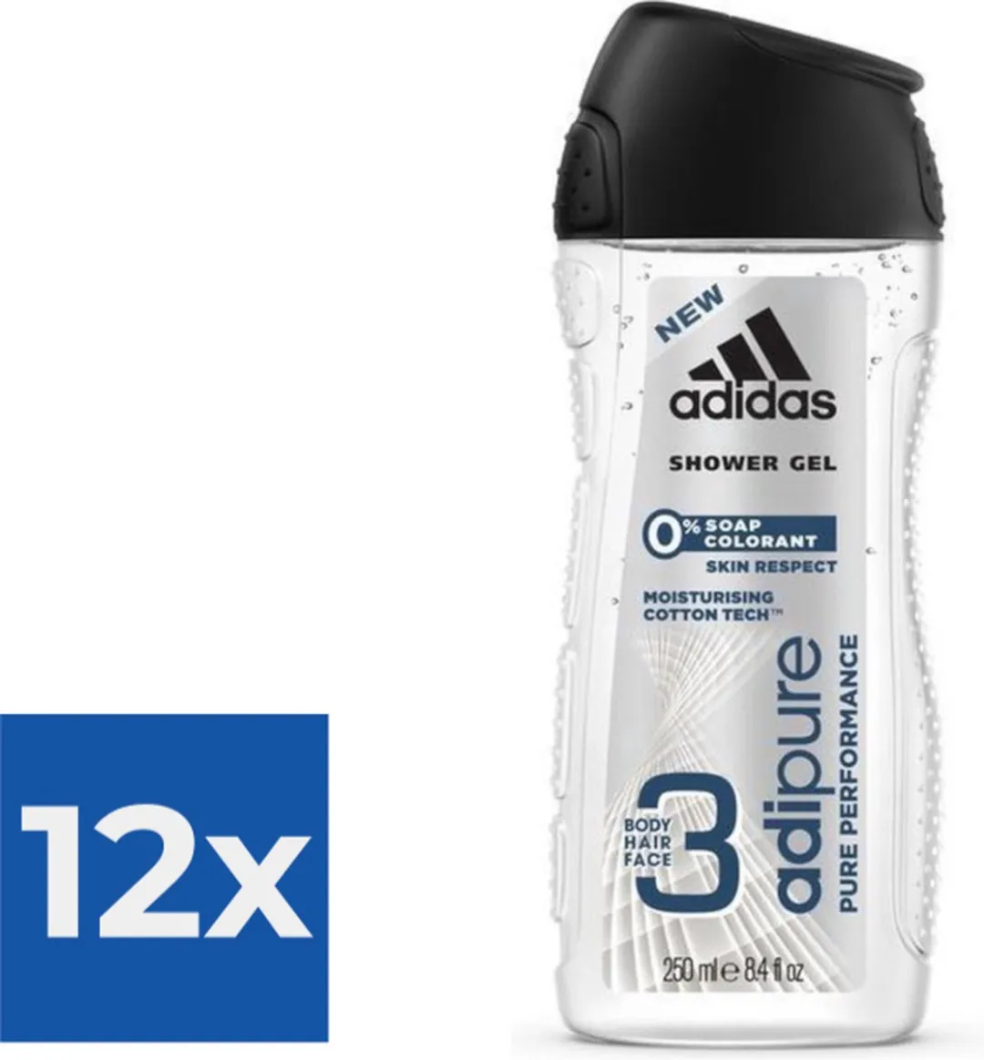 adidas Man Adipure Deo 250ml - 12 Stuks