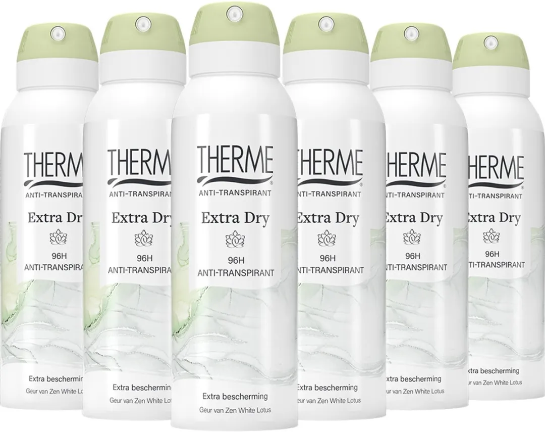 Therme Extra Dry 96h Anti-Transpirant Spray - 750ml (6x125ml)
