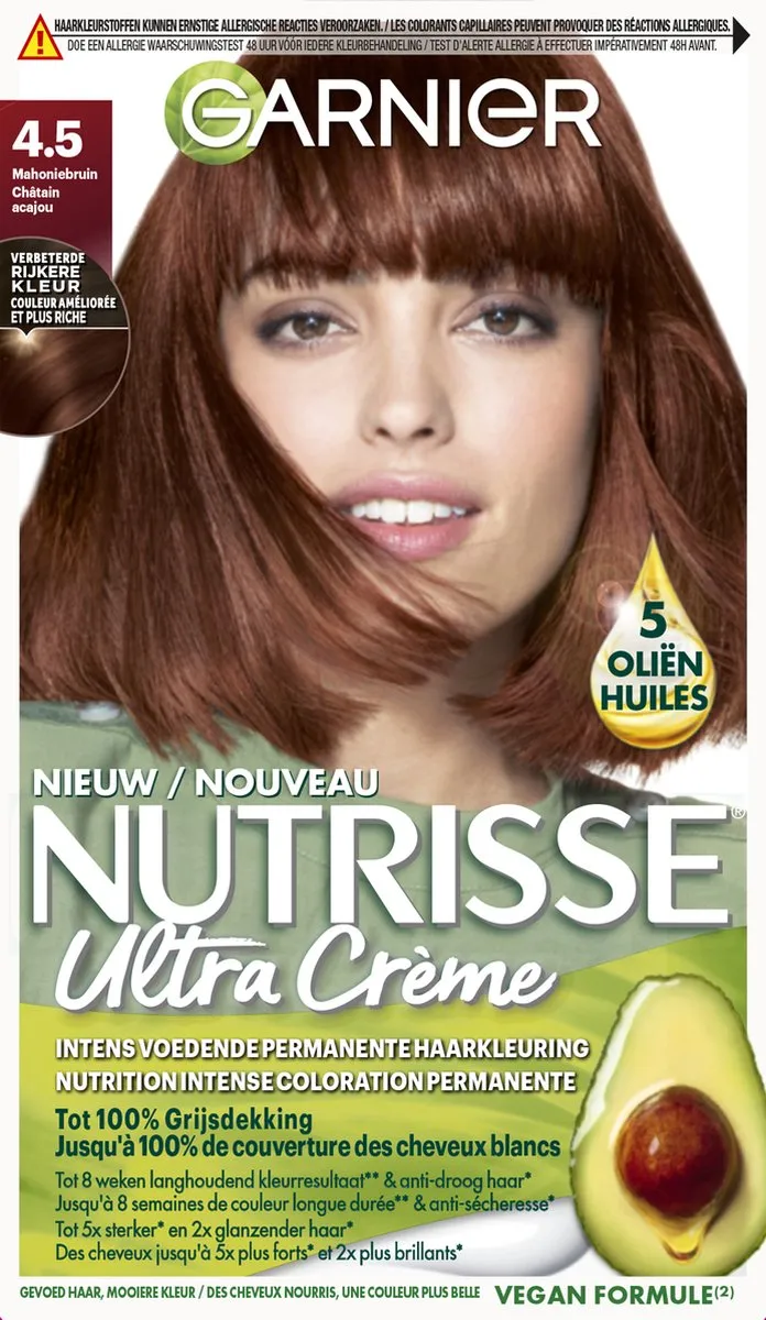 Garnier Nutrisse Ultra Crème 4.5 Mahonie Bruin Haarverf