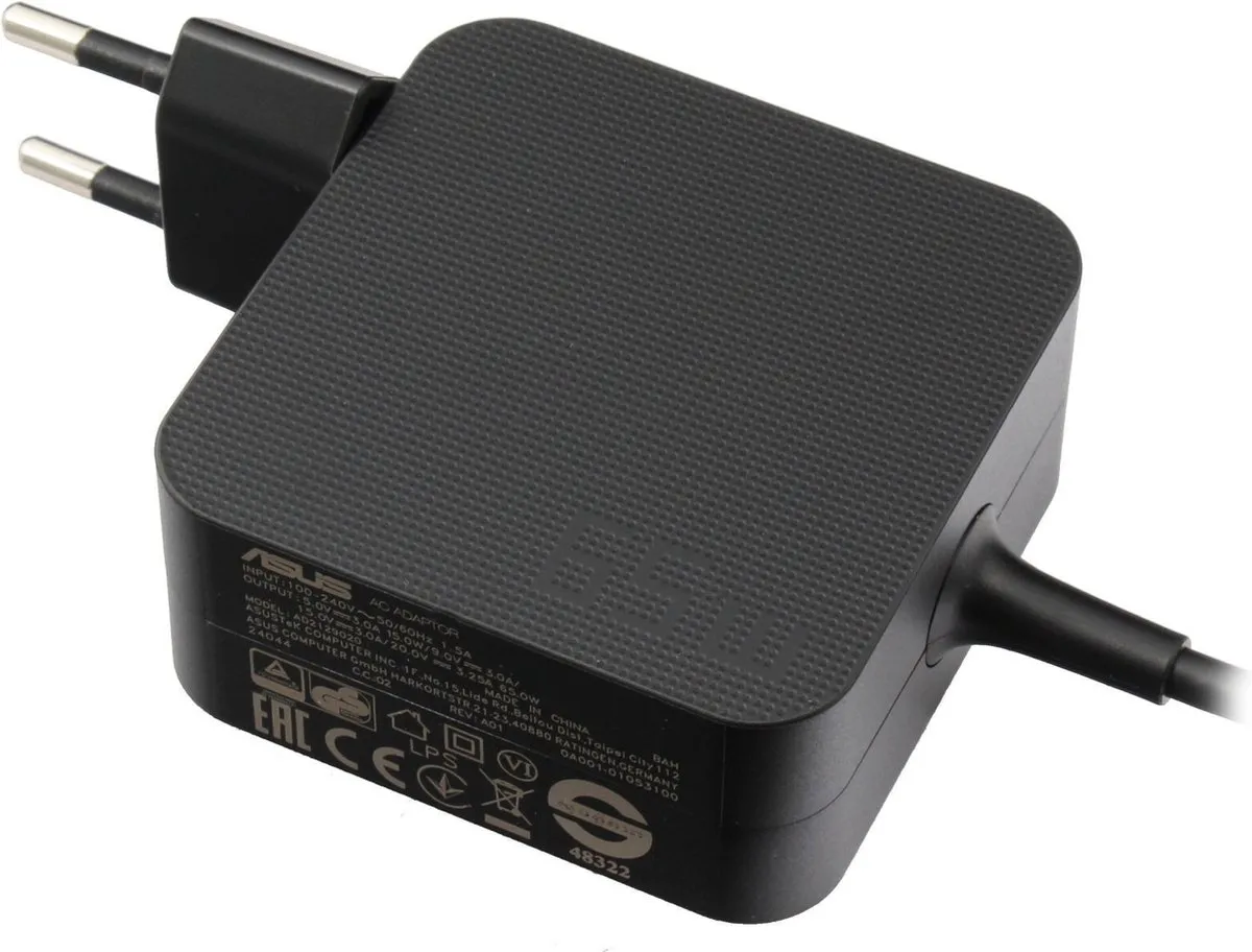 ASUS AC65-00 V2 USB-C Oplader 65W - Zwart