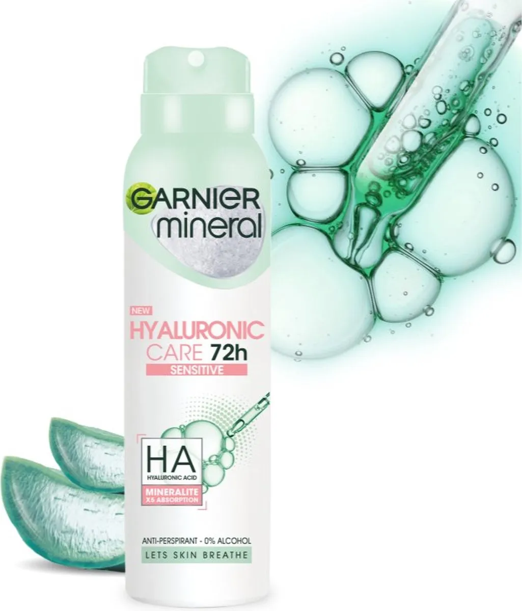 Garnier Hyaluronic Care Sensitive Deo Spray 72H - 5x150ml