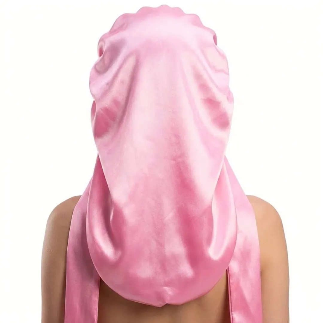 NuveX Roze Satin Haarbonnet