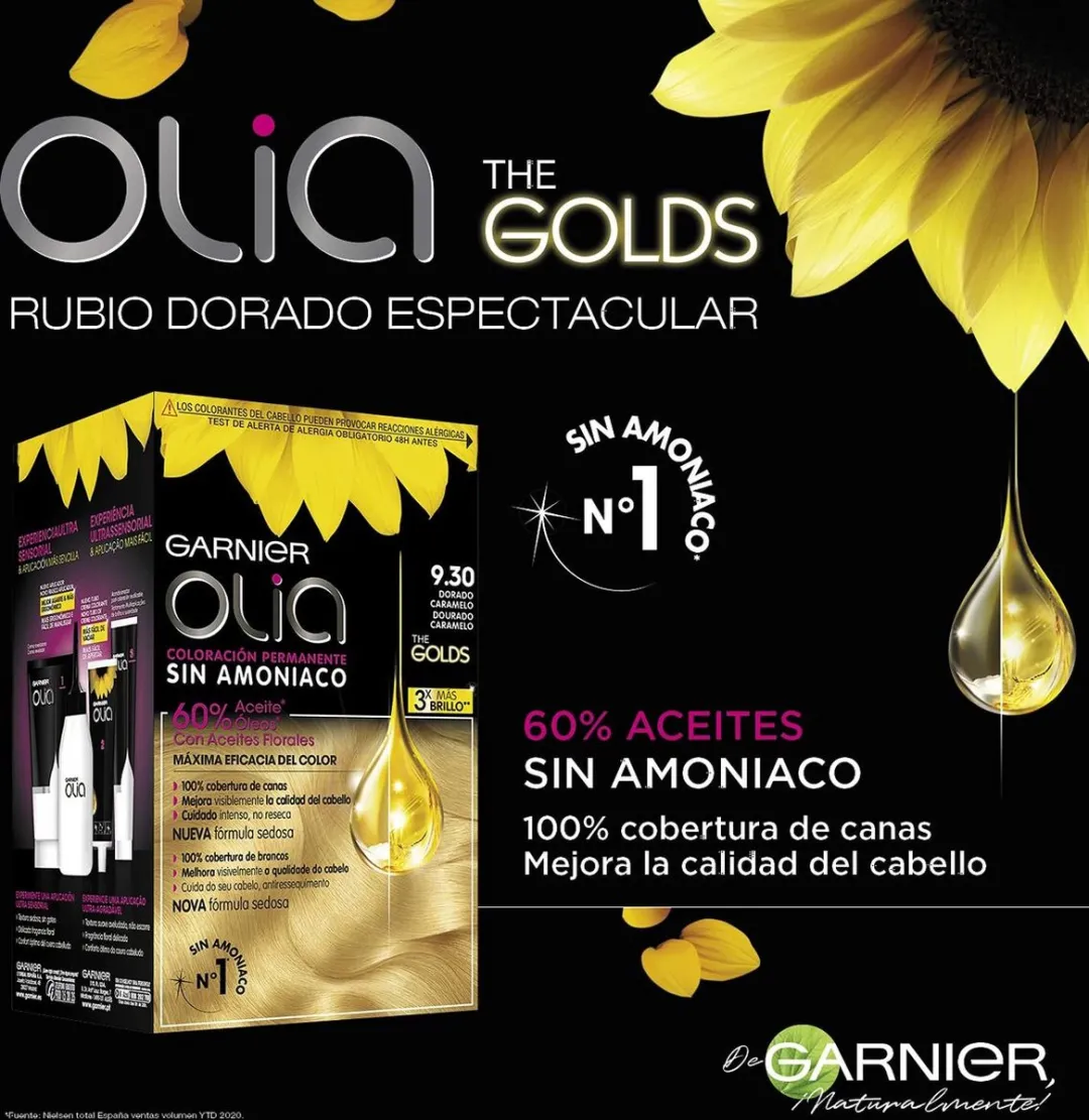 Garnier Olia 9.30 Dorado Caramelo Haarkleur 54ml - 4 Stuks