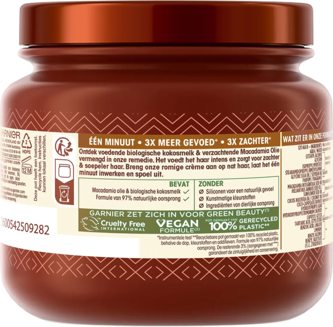 Garnier Loving Blends Kokosmelk & Macadamia Haarmasker 340ml