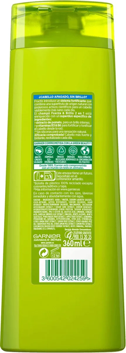 Garnier Fructis Fuerza & Brillo Verstevigende Shampoo 360ml