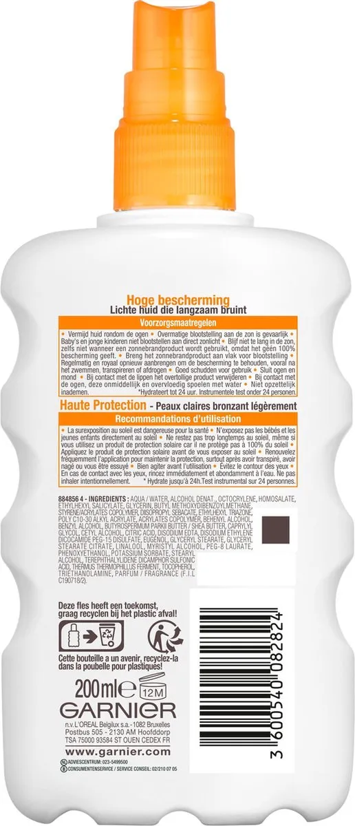 Garnier Ambre Solaire Zonnebrand Spray SPF 30 200ml