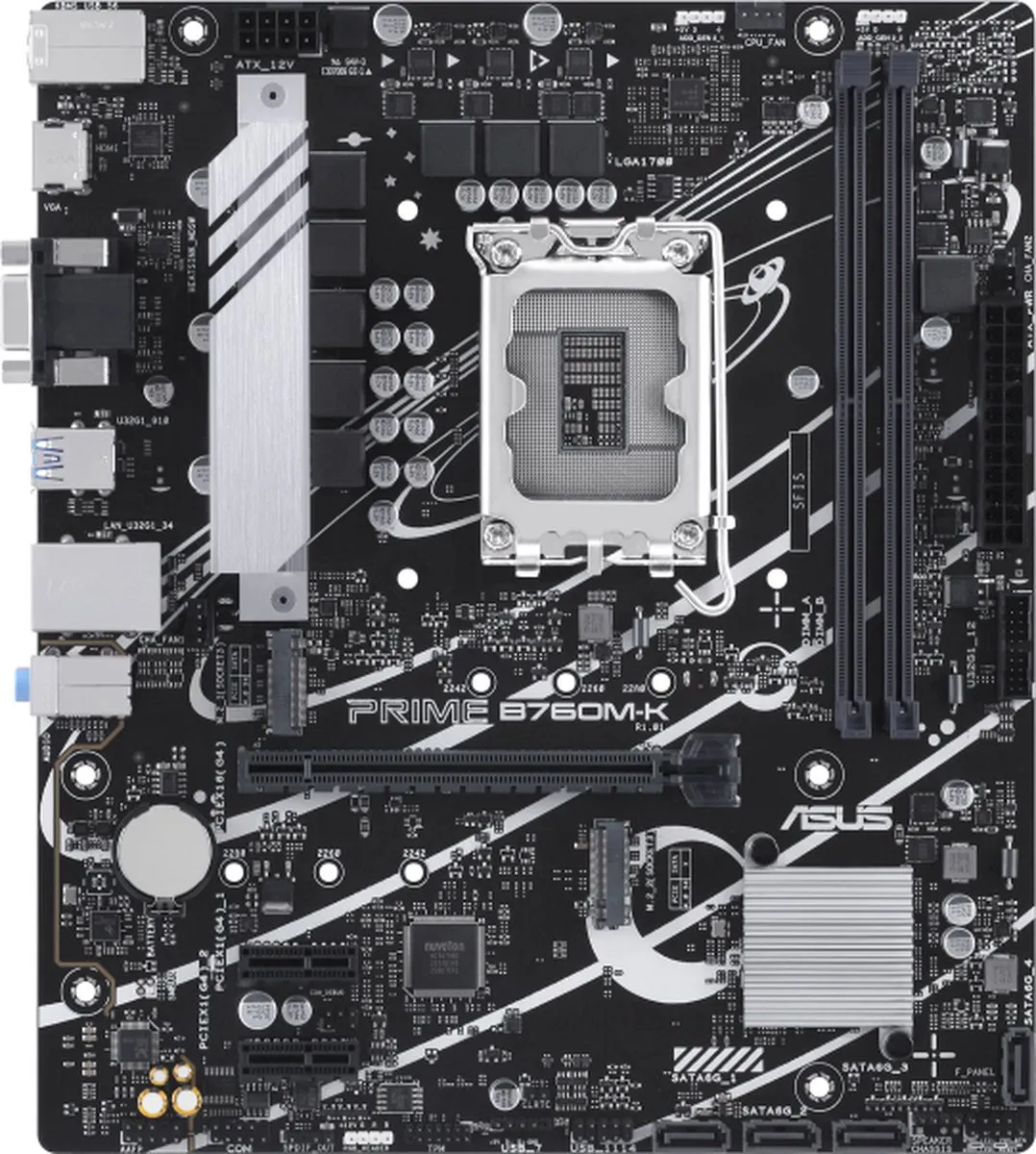 ASUS Prime B760M-K Moederbord - Socket 1700 - Micro-ATX