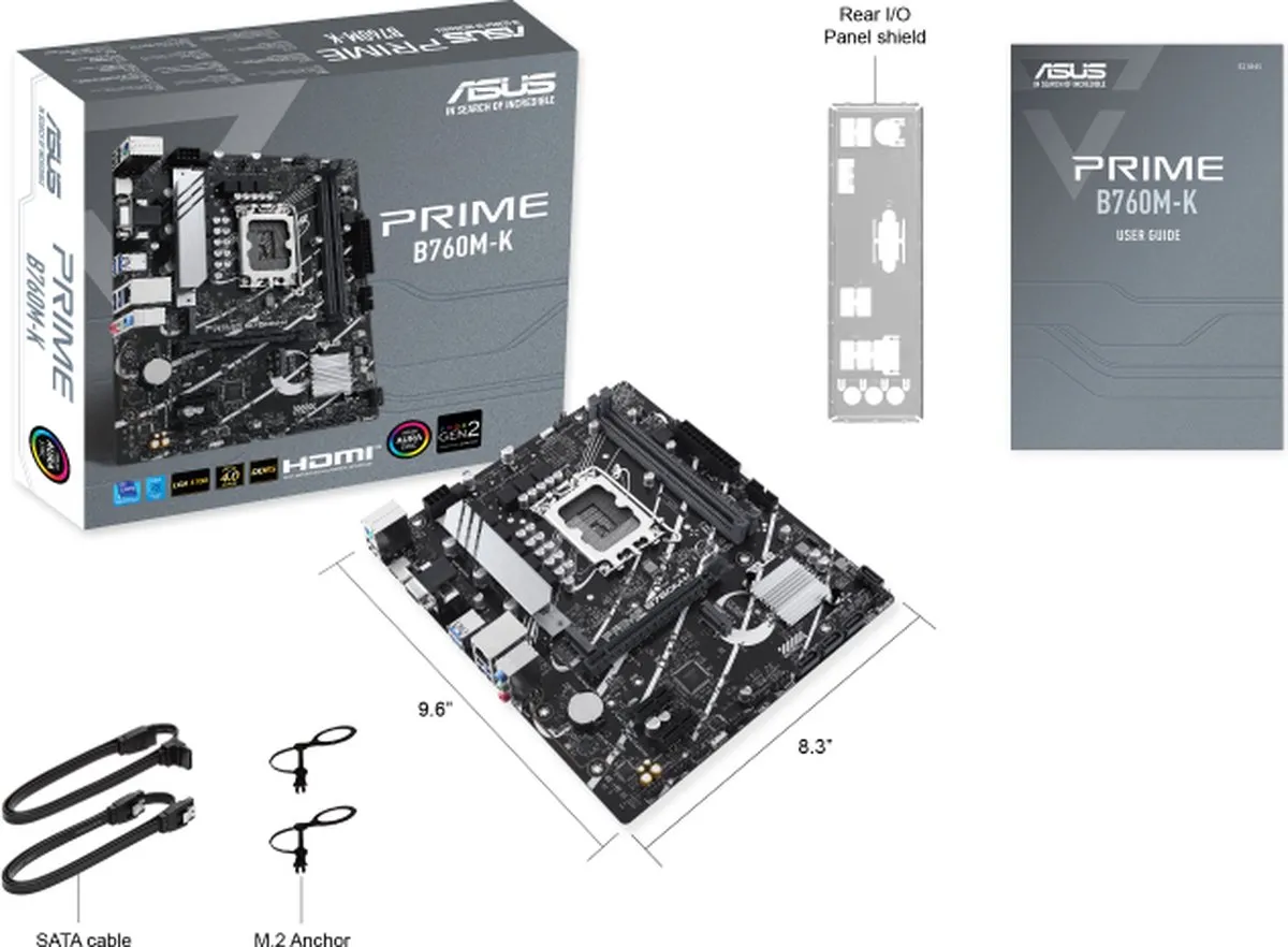 ASUS Prime B760M-K Moederbord - Socket 1700 - Micro-ATX