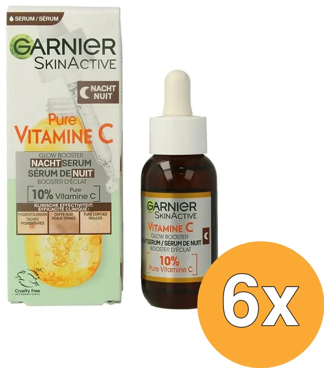 Garnier SkinActive Pure Vitamine C Nachtserum 30ml - 6 Stuks