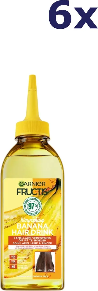 Garnier Fructis Hair Drink Banana 200ml - 6 Stuks