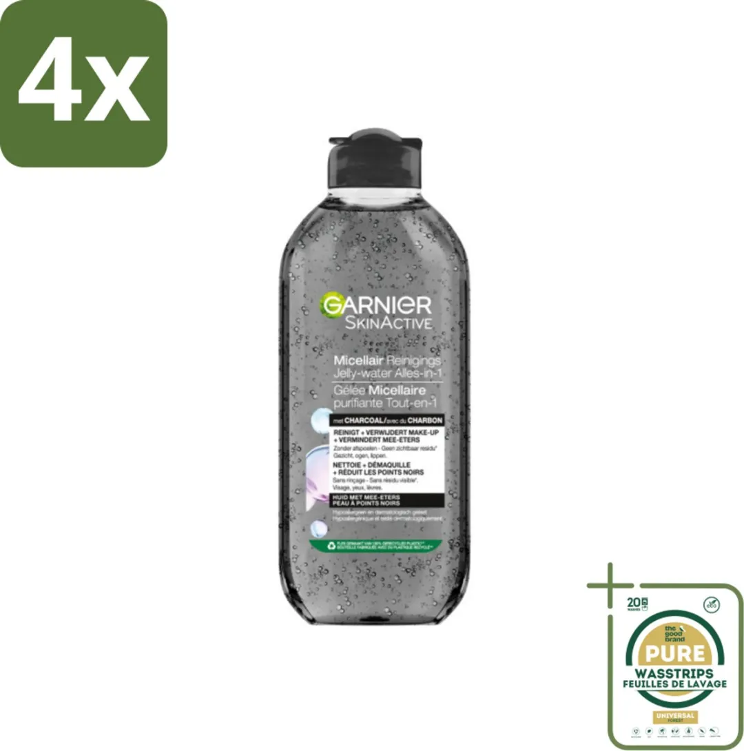 Garnier SkinActive Micellair Jelly Water Charcoal 1600ml (4x400ml)