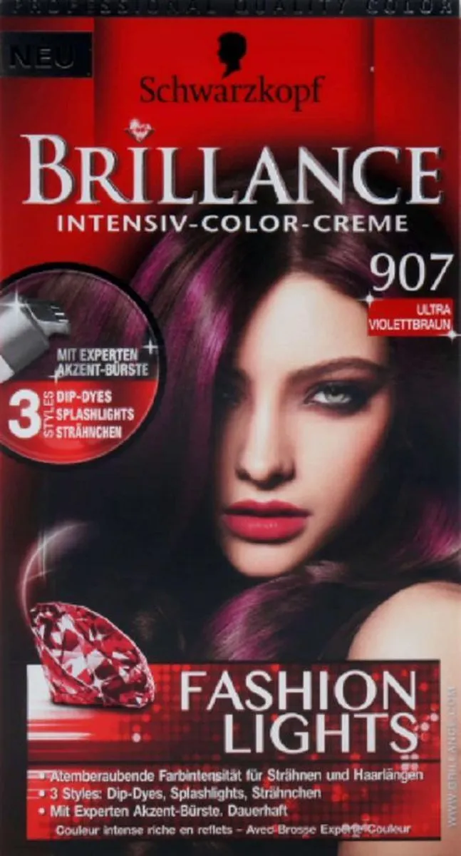 Schwarzkopf Coloration Brillance ULTRA VIOLETT 907 - Rood 3ml