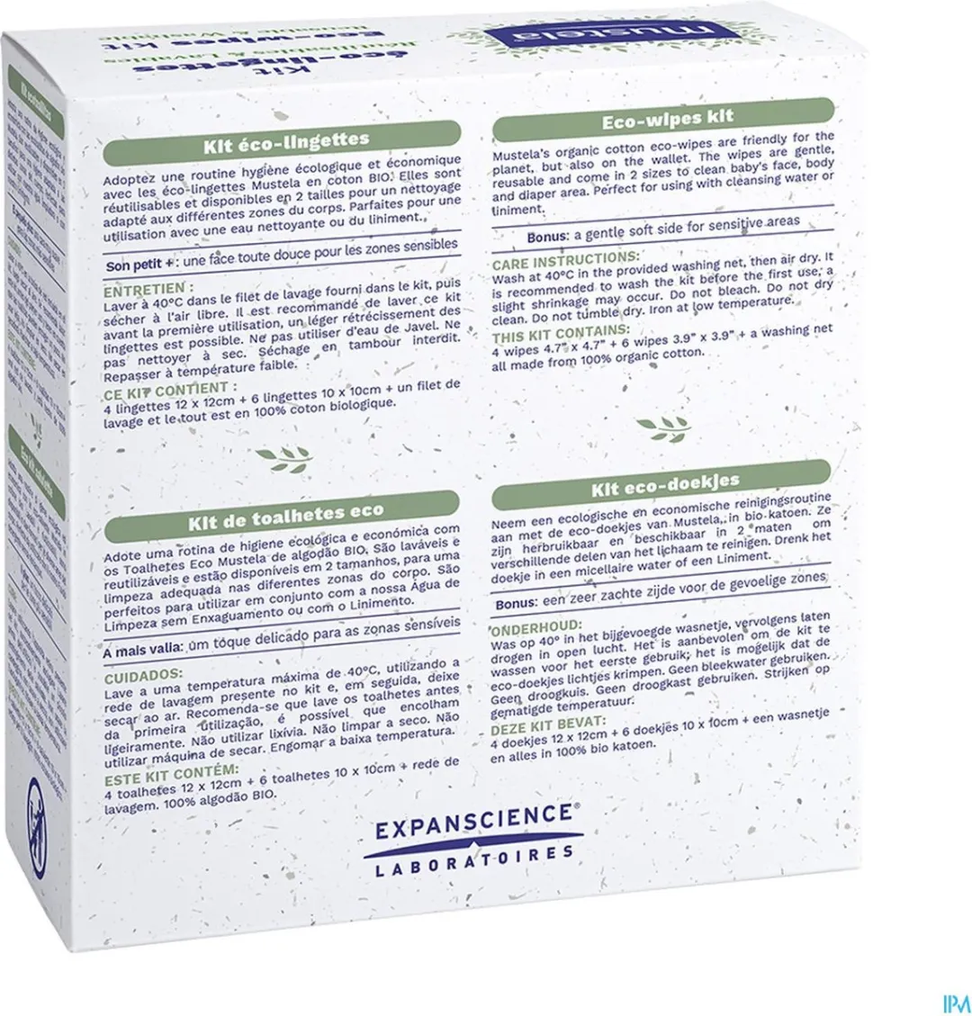 Mustela Eco-Wipes Wasnet Kit - 11 Stuks