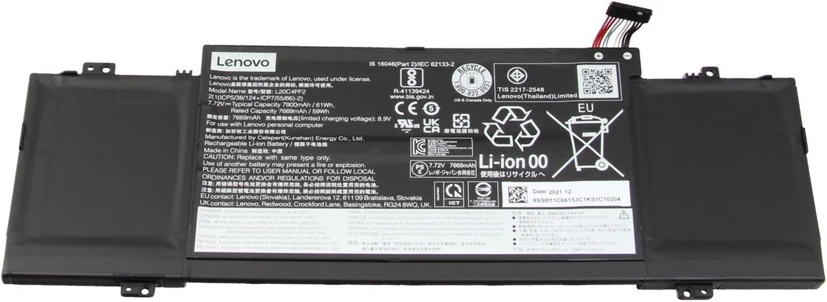 Lenovo L20D4PF2 Laptopbatterij 61Wh