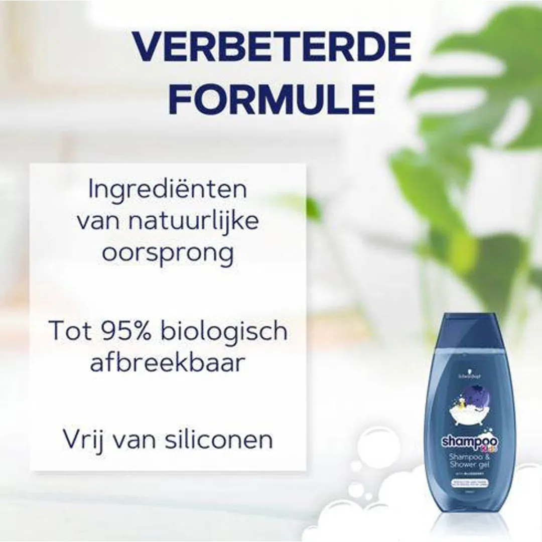 Schwarzkopf Kids Shampoo & Douchegel Blueberry - 5x250ml