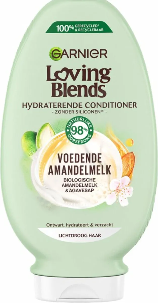 Garnier Loving Blends Conditioner Voedende Amandelmelk - 3x250ml