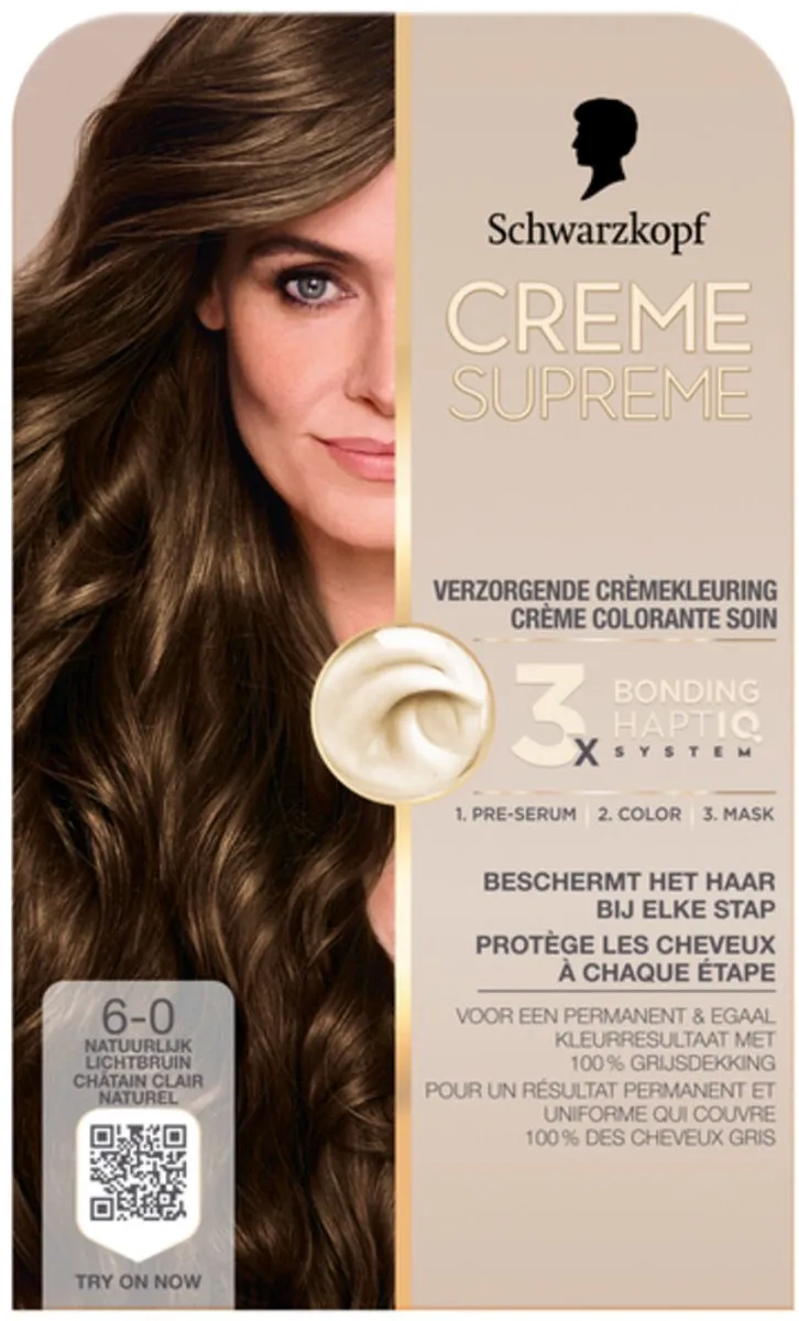 Schwarzkopf Creme Supreme 6-0 Haarkleuring 245g - 12 Stuks