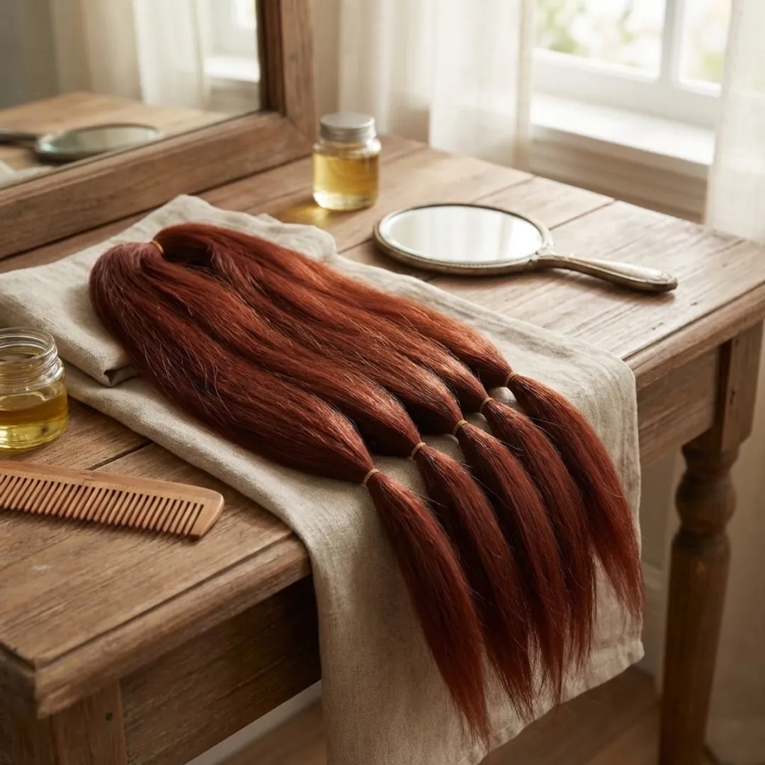 NUVEX Koper Rood Braid Extensions - 6 Stuks