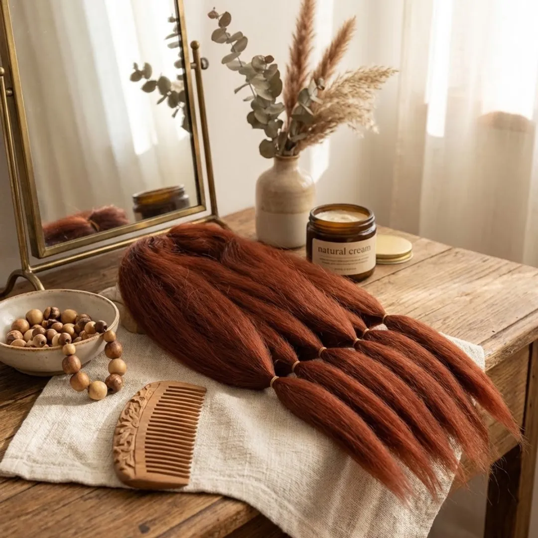 NUVEX Koper Rood Braid Extensions - 6 Stuks