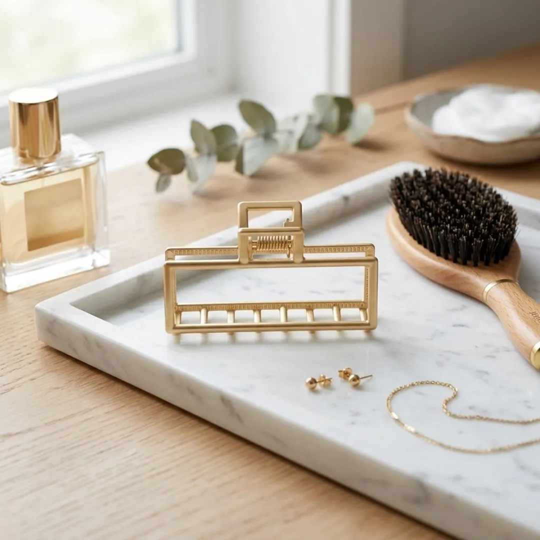 NuveX Goudkleurige Haarclip - 7cm - Minimalistisch