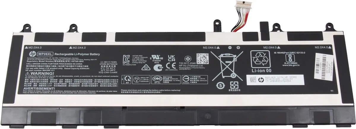 HP M73470-002 Laptopbatterij 76Wh