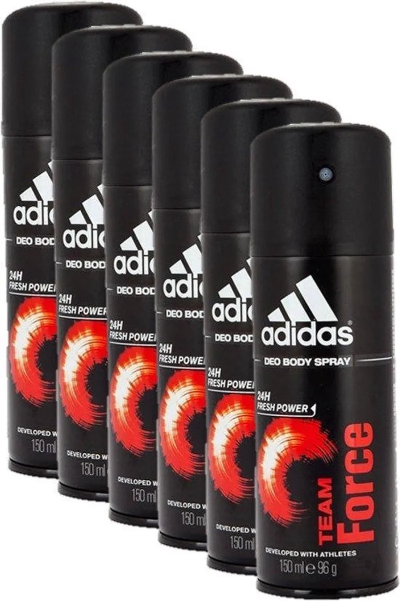 adidas Team Force Deo Spray 900ml - 6 Stuks