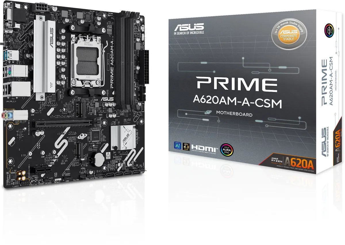 ASUS PRIME A620AM-A-CSM AM5 Micro-ATX Moederbord