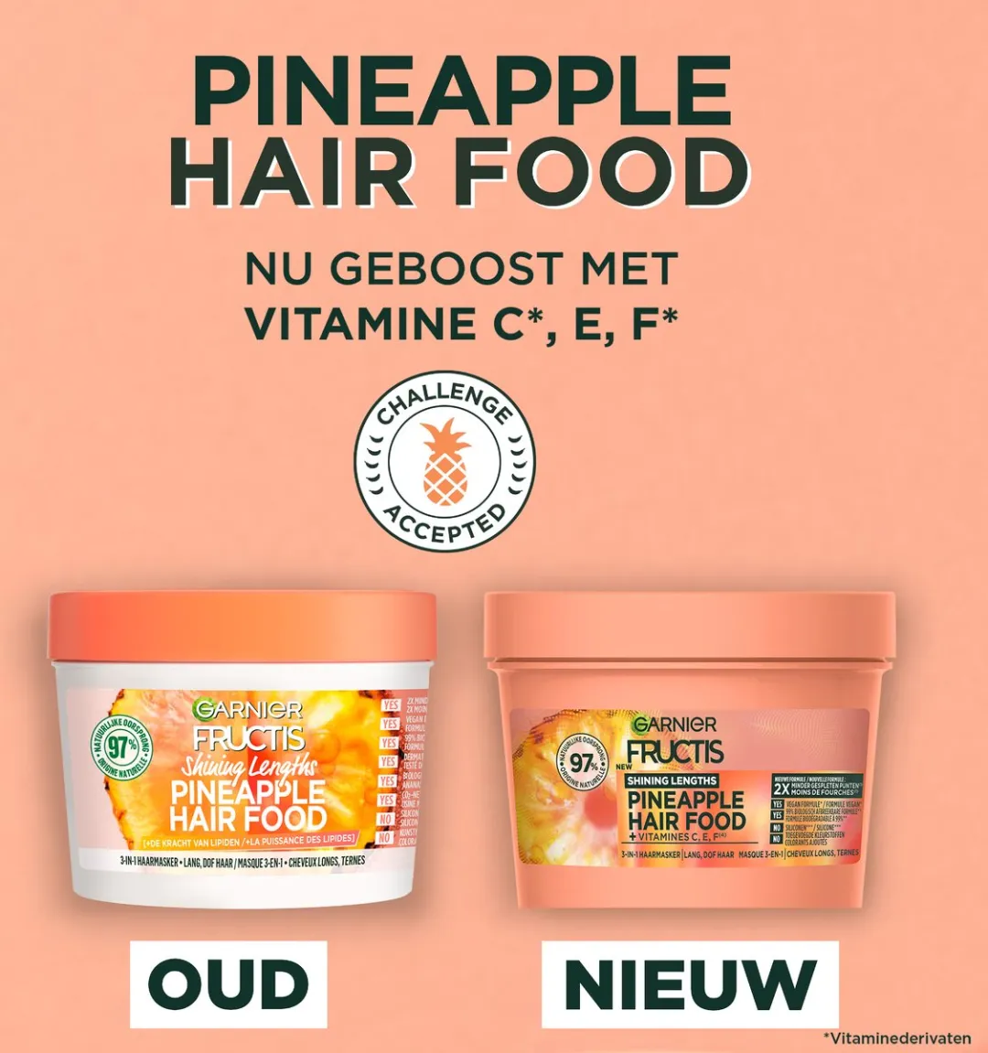 Garnier Fructis Hair Food Pineapple Haarmasker 6x400ml
