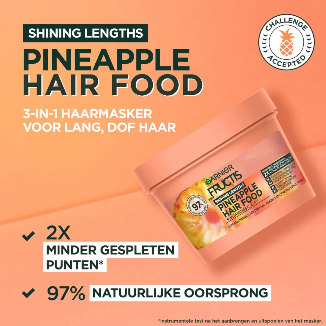 Garnier Fructis Hair Food Pineapple Haarmasker 6x400ml - afbeelding 6 van 6