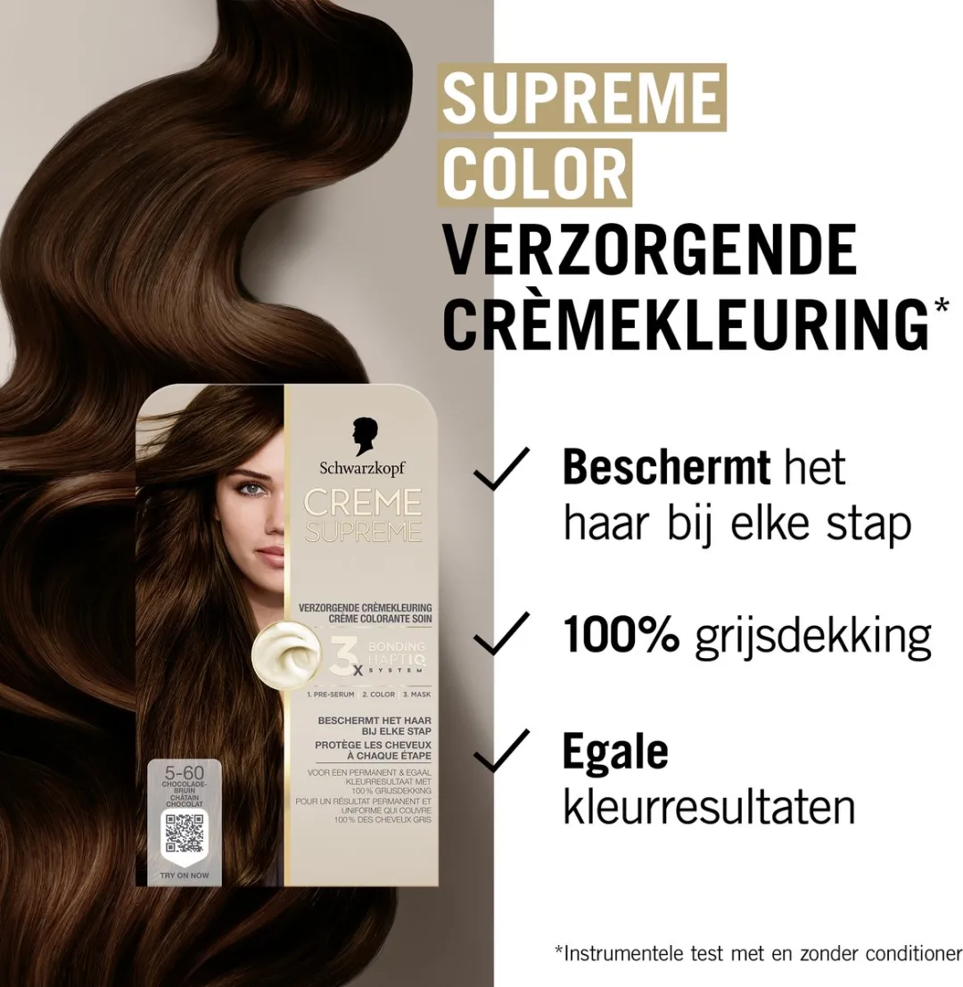 Schwarzkopf Crème Supreme 5-60 Haarkleuring 245g - Chocoladebruin
