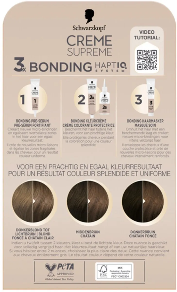 Schwarzkopf Creme Supreme 6-0 Haarkleuring 1225g - 5 Stuks