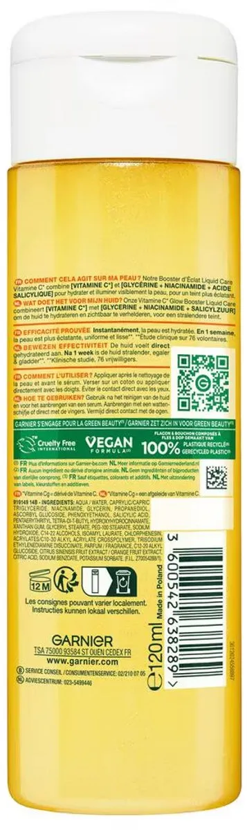 Garnier Vitamine C Glow Booster Liquid Care 120ml - afbeelding 6 van 6