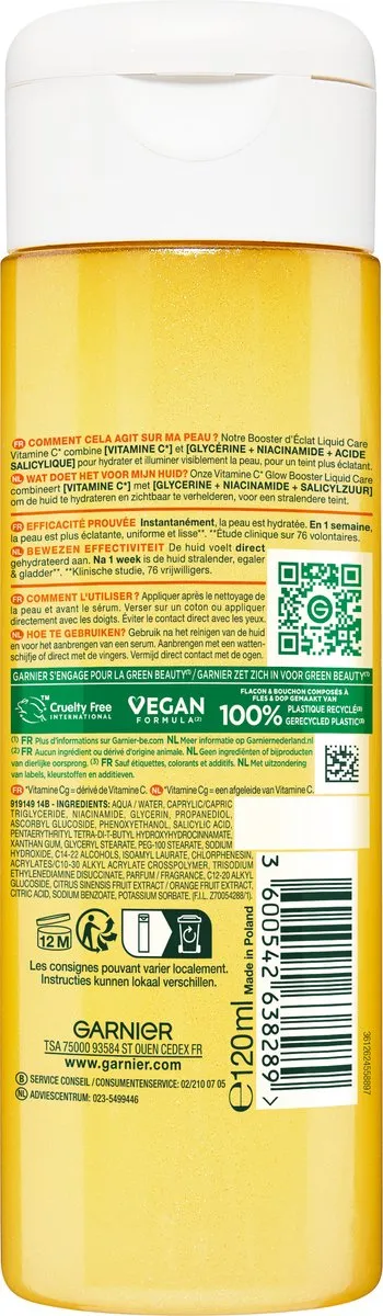 Garnier Vitamine C Glow Booster Liquid Care 120ml