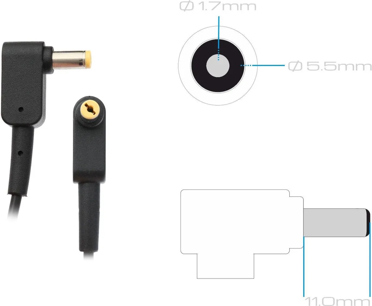 Acer 25.JE6J2.002 Oplader 65W - Zwart