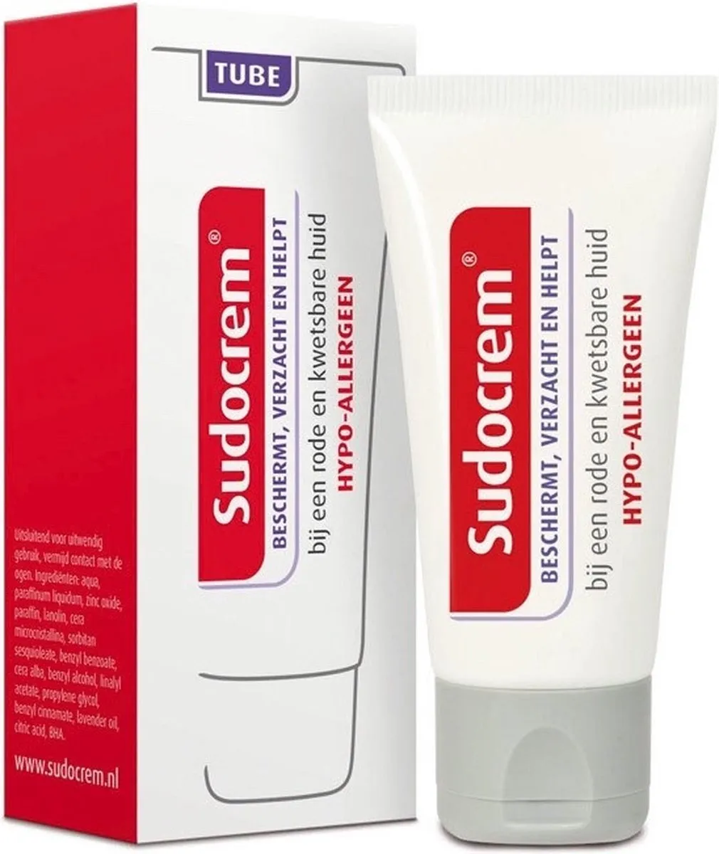 Sudocrem huidbescherming 125 gram Sudocrem - Wit - Creme - Zinkzalf beschermt de huid als ook beschadigde huid