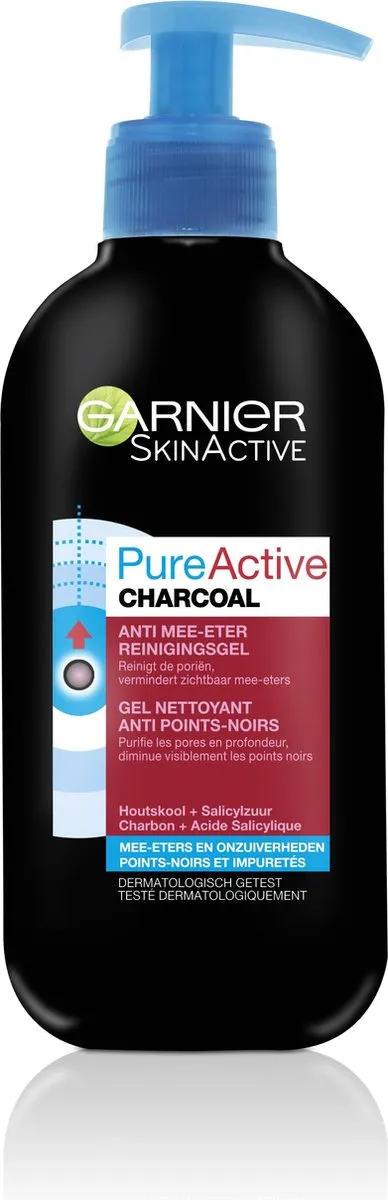 Garnier SkinActive Fure Active 3-in-1 Charcoal Gezichtsreiniger 200ml