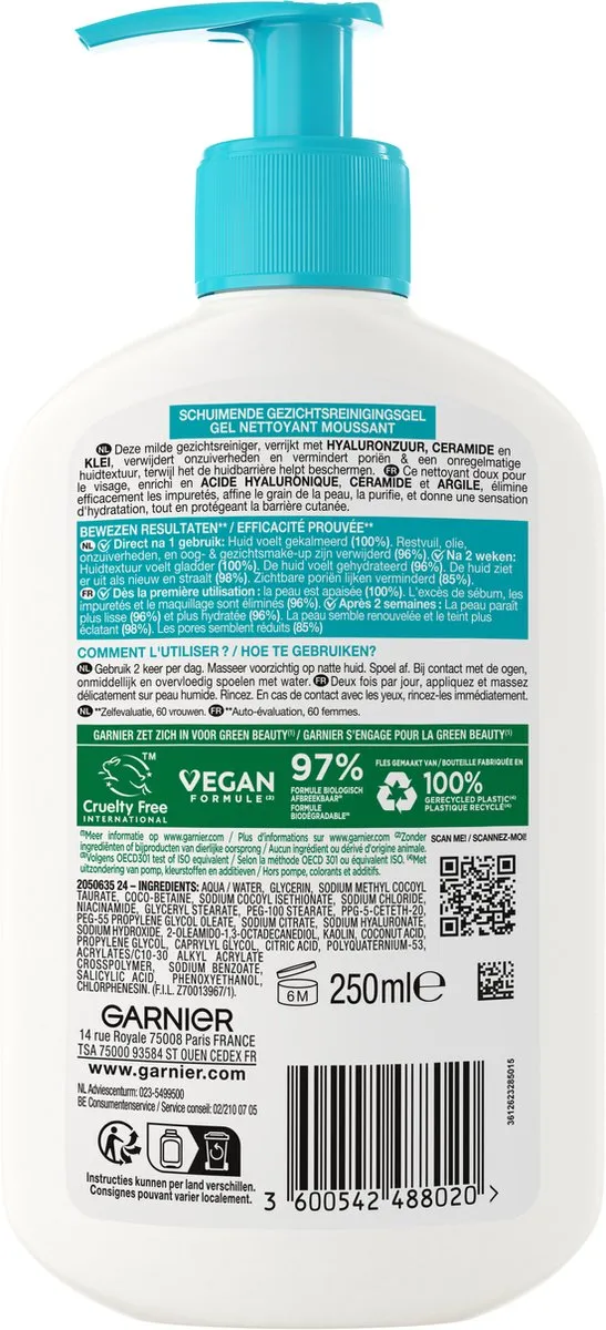 Garnier PureActive Anti-Imperfecties Gezichtsreiniger 250ml