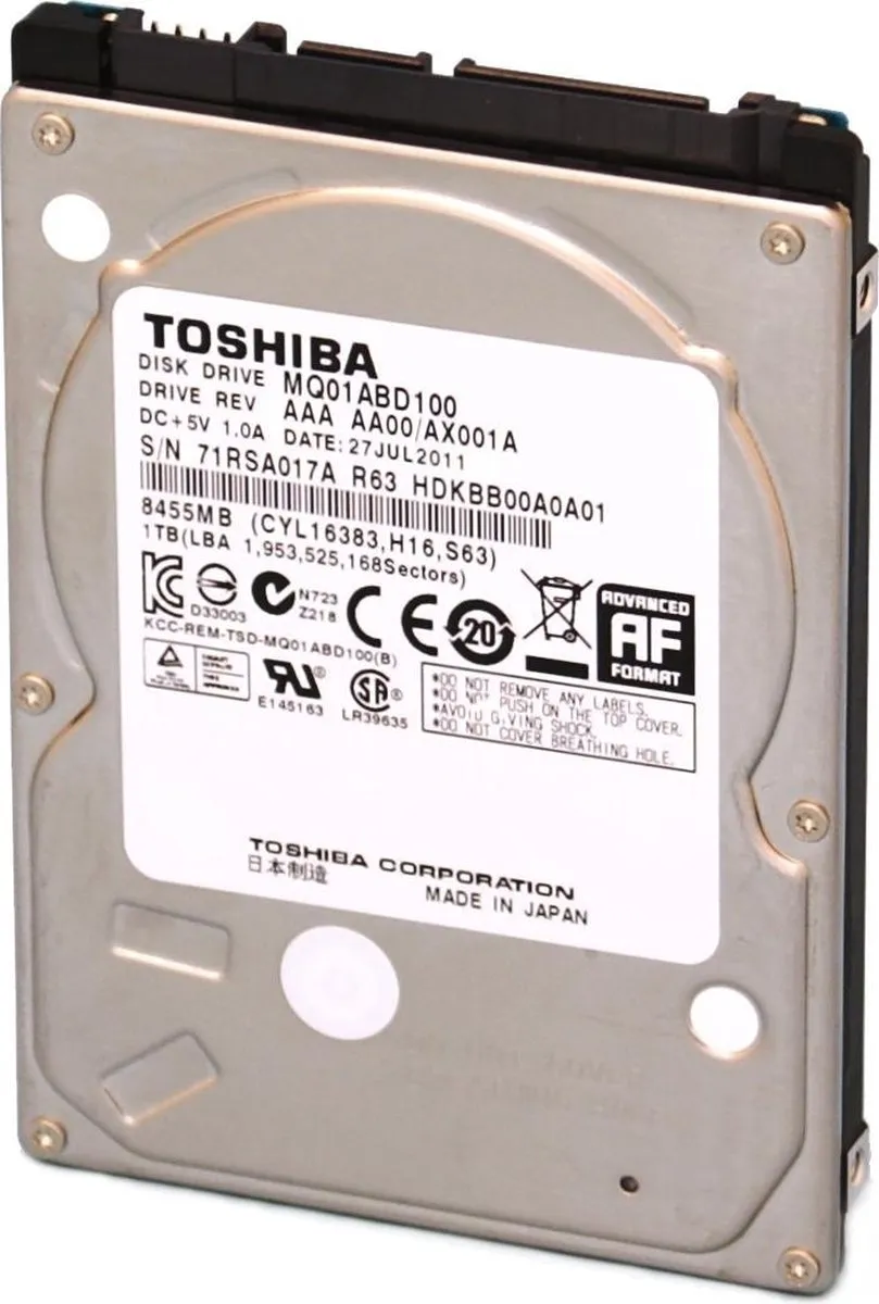 Toshiba MQ01ABD050 Interne Harde Schijf 500GB - 2.5 inch SATA