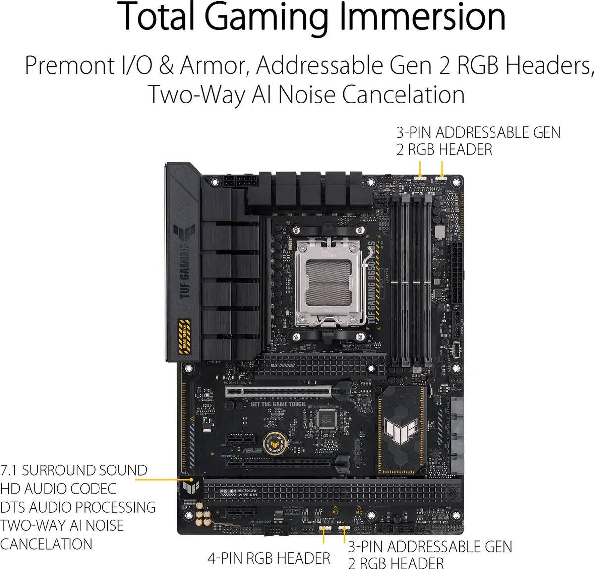 ASUS TUF GAMING B650-PLUS Moederbord - AM5 - DDR5 - ATX