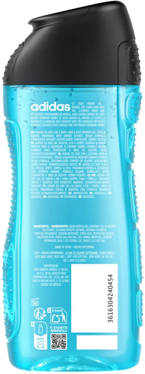 adidas Ice Dive Douchegel 3-in-1 - 250ml - 5 Stuks
