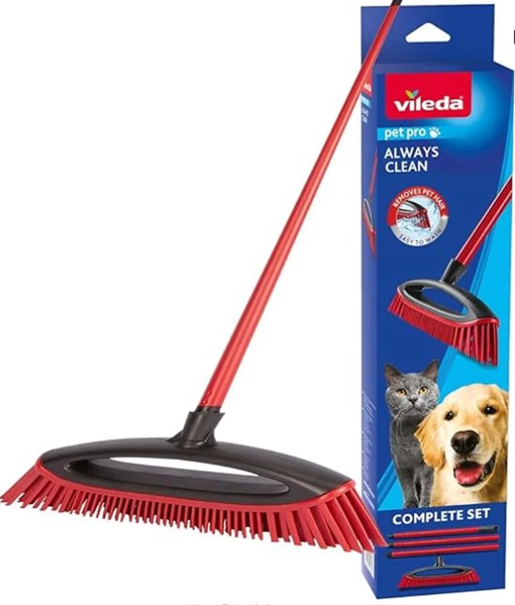 Vileda Always Clean Pet Pro Bezemborstel - Rood - afbeelding 6 van 6