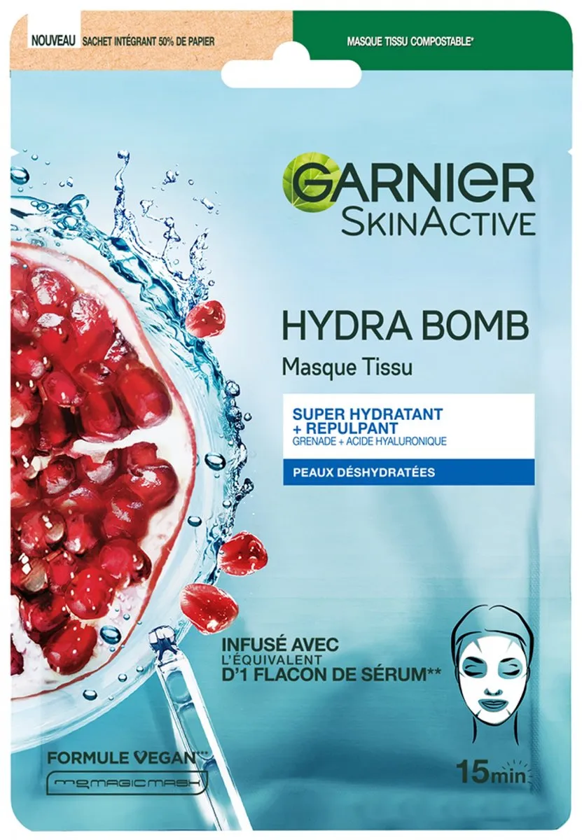 Garnier SkinActive Hydra Bomb Sheet Mask Granaatappel - 32ml