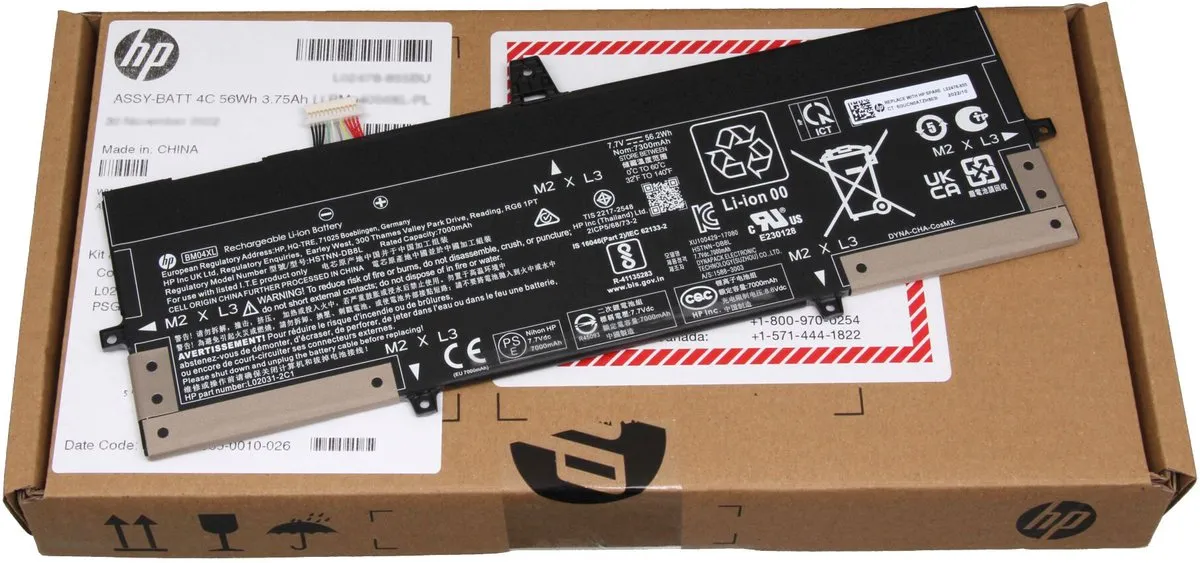 HP HSTNN-DB8L Laptopbatterij 56Wh