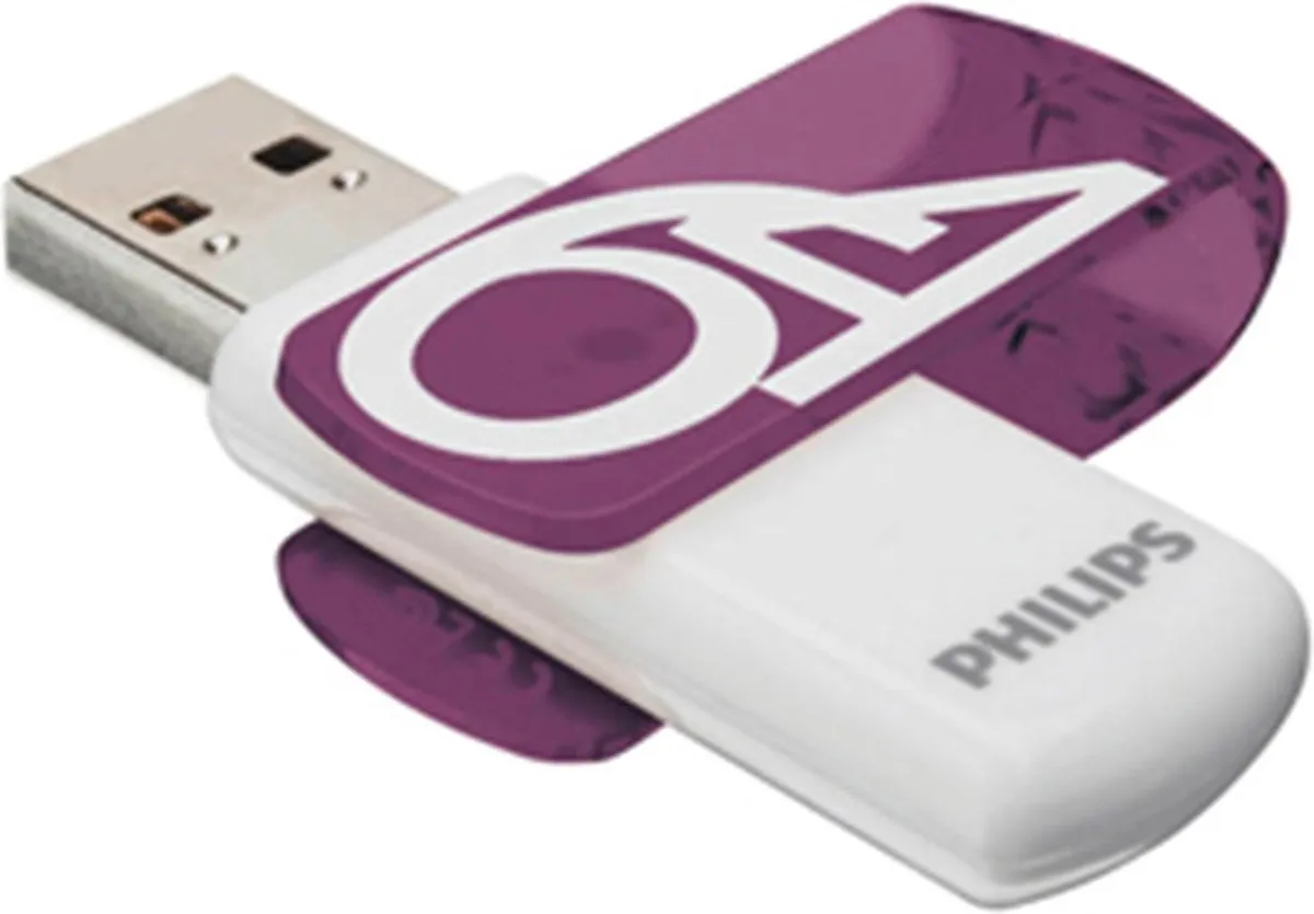 Philips FM64FD00B USB-Stick 64GB - Wit
