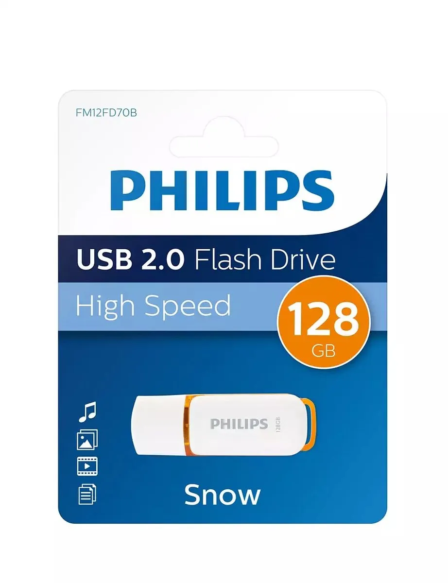 Philips USB Stick 2.0 FM12FD70B - 128GB - Oranje